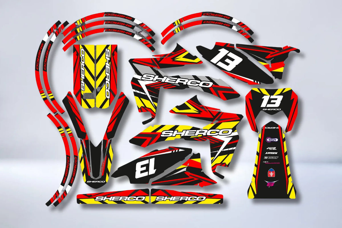 Kit Déco Sherco SE-R SM-R 50cc - RED YELLOW