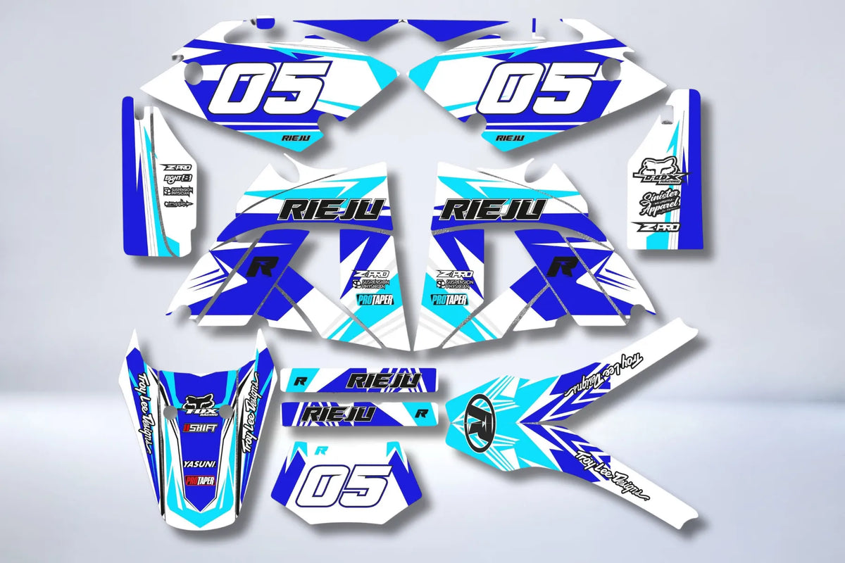 Kit Decoração RIEJU SMX / MRX - AZUL TURQUESA