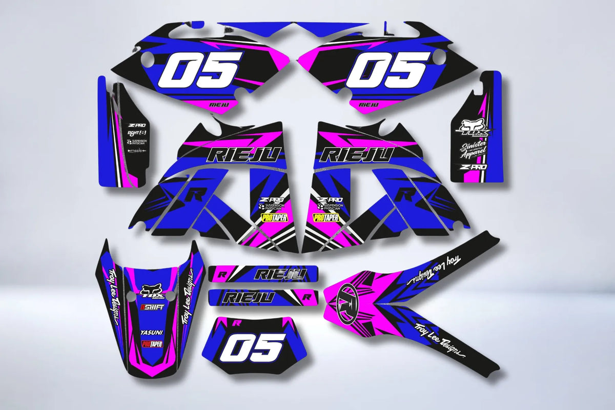 Graphics kit RIEJU SMX / MRX - PINK BLUE