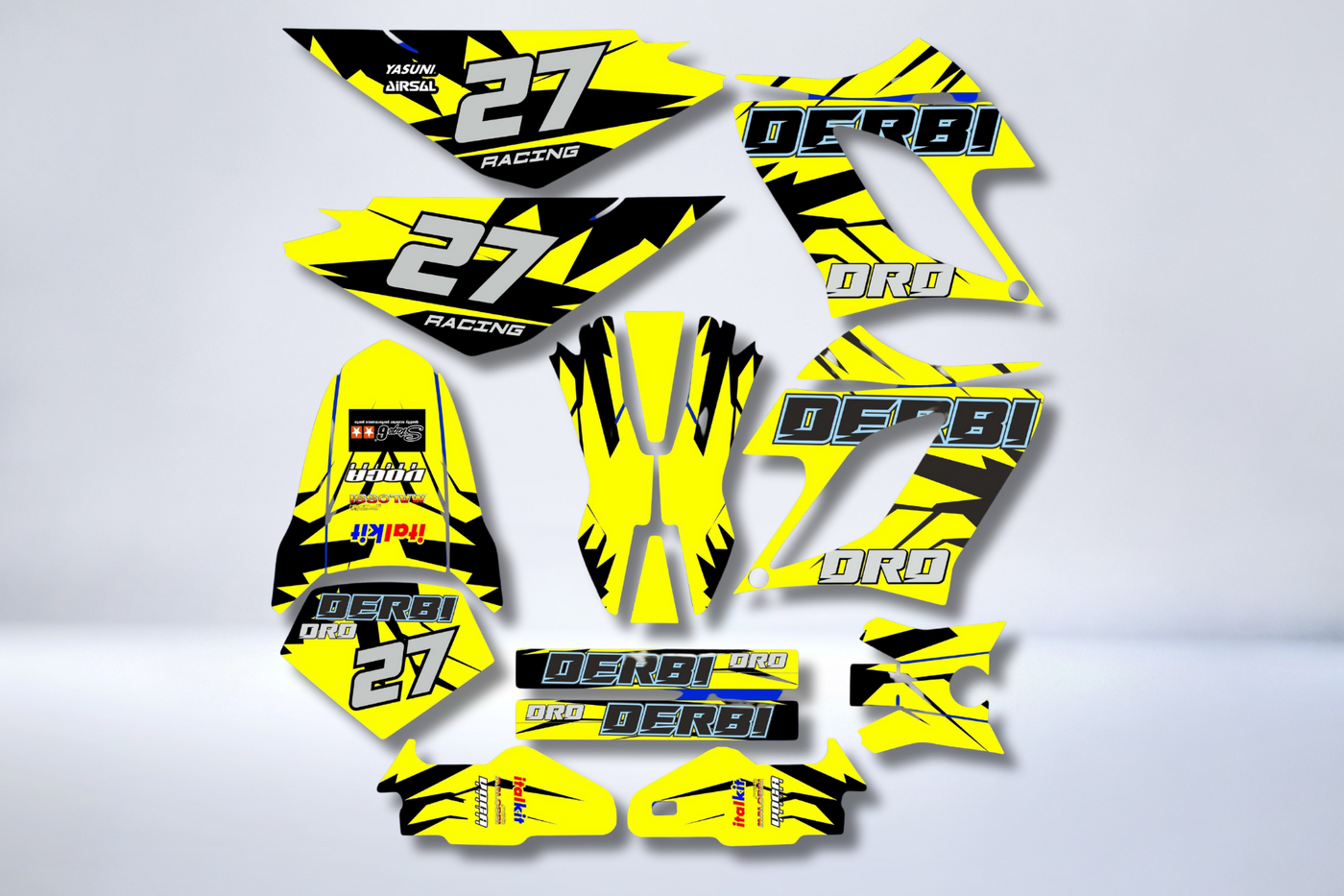 Dekorationskit DERBI DRD RACING 2004-2009 - GELB