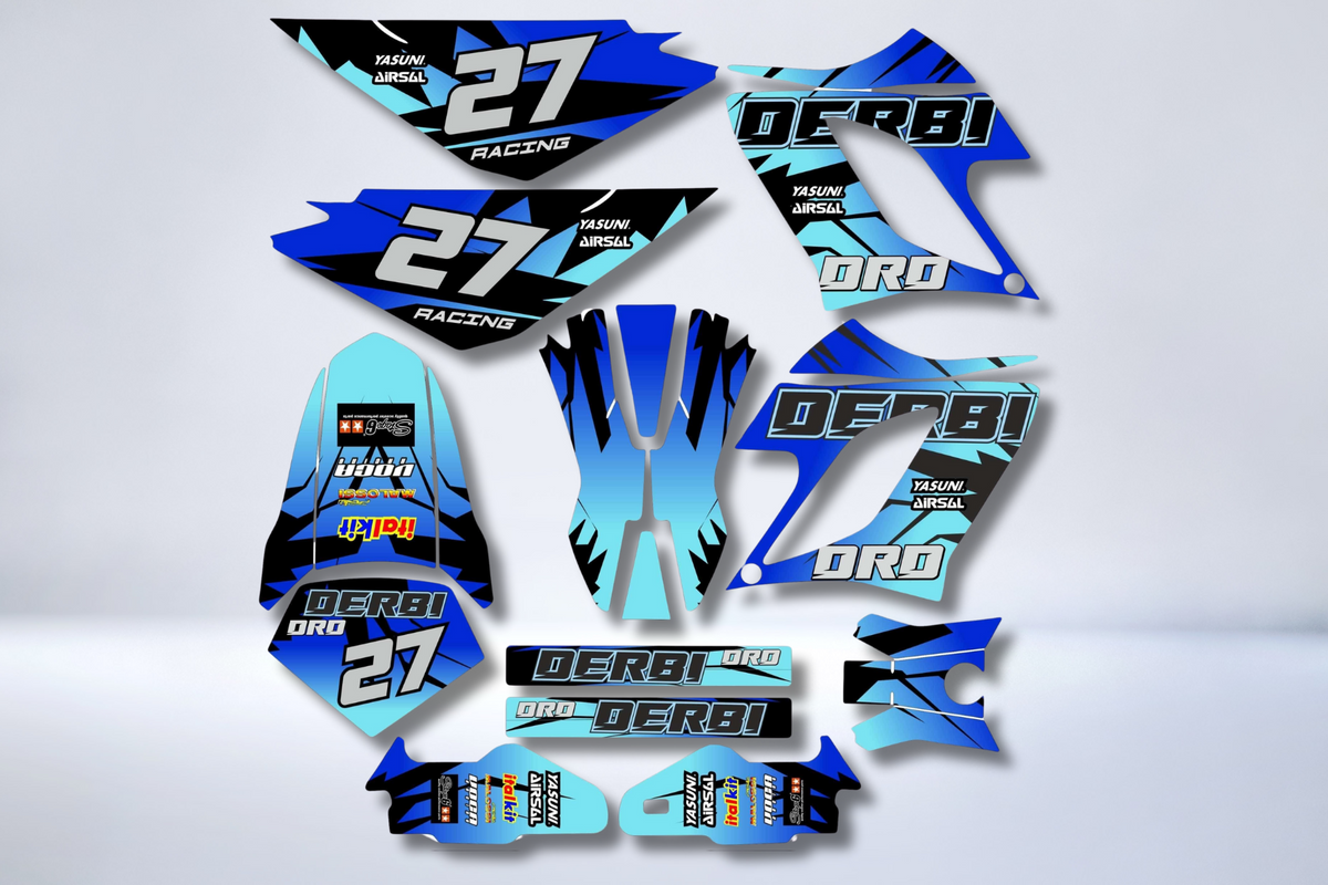 DERBI DRD RACING 2004-2009 Deco Kit - TURQUOISE