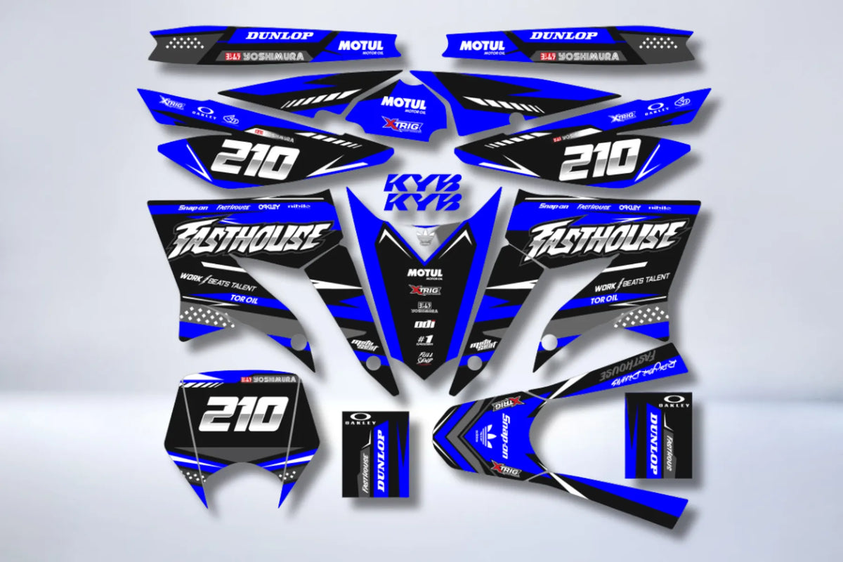 DERBI X-TREME / RACING graphics kit 2011-2017 - BLUE FASTHOUSE