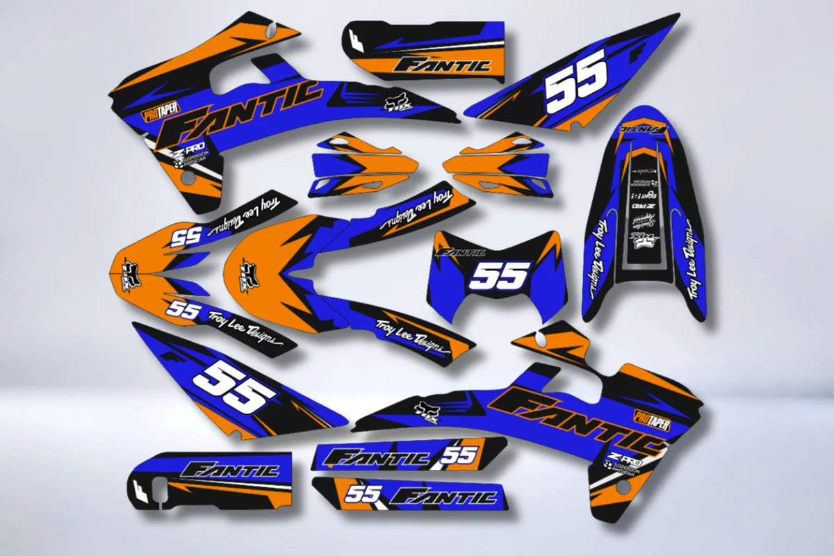 Kit Déco Fantic 50/125 XM / XE 2017-2022 - BLUE ORANGE