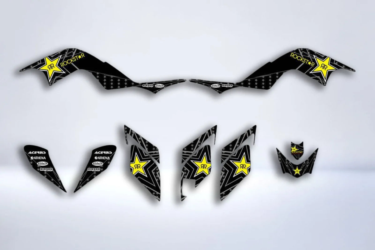 Kit déco Yamaha YFM 700 RAPTOR 2006-2012 - ROCKSTAR GREY
