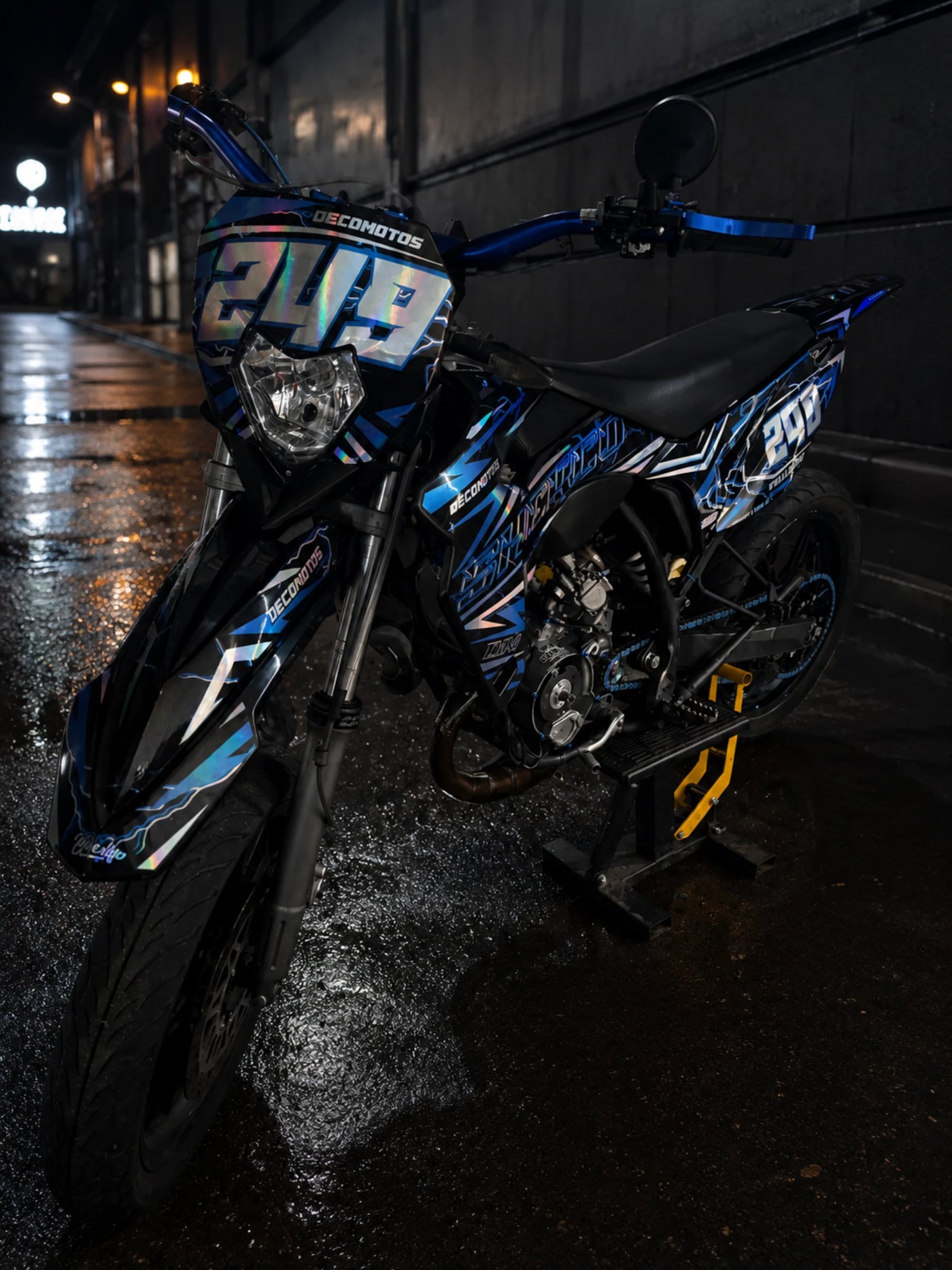 Dekor-Kit Sherco SE-R SM-R 50cc - STELLAR BLAU WEISS
