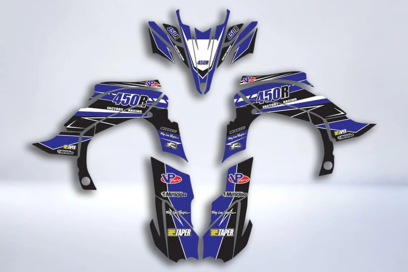 Kit déco Yamaha YFZ 450 R RAPTOR 2009-2013 - BLUE FACTORY