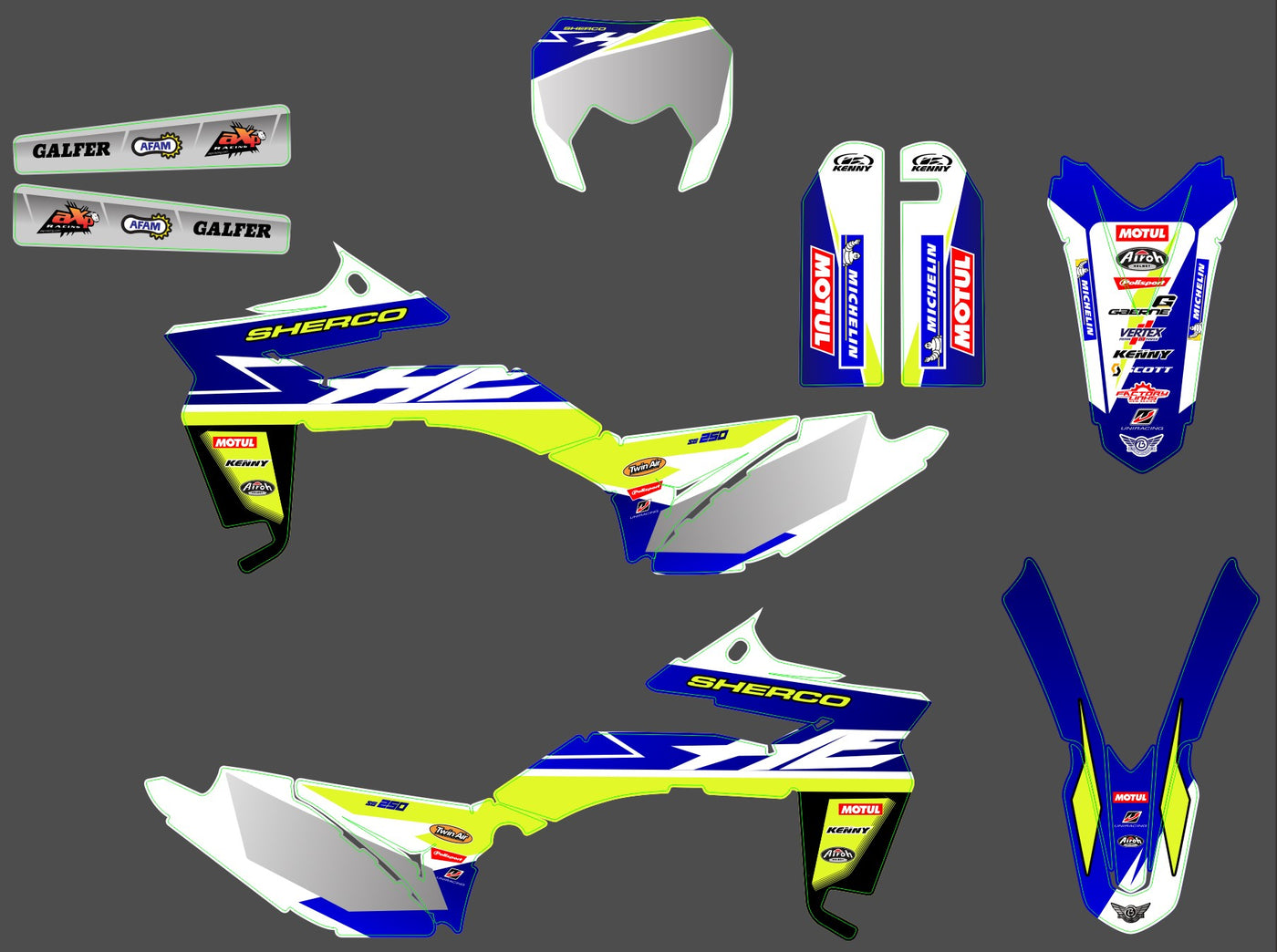 Dekor-Kit Sherco SE-R / SM-R 50cc - ORIGINAL