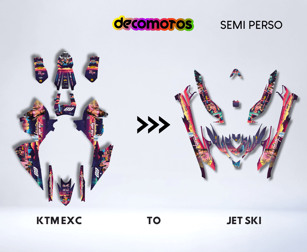 Kit Déco KTM EXC EXC-F SX SX-F 2016-2019 semi-personnalisé - DecoMotos