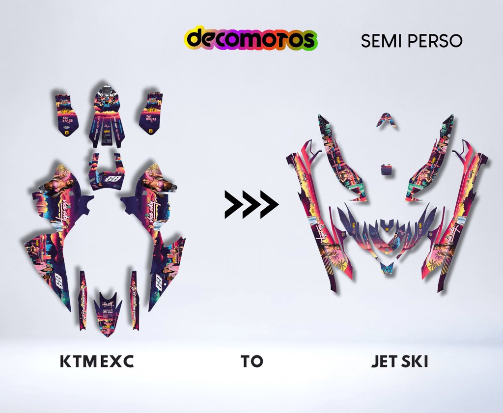 Kit déco KTM EXC/EXC-F SX/SX-F 2023-2024 semi-personnalisé - DecoMotos