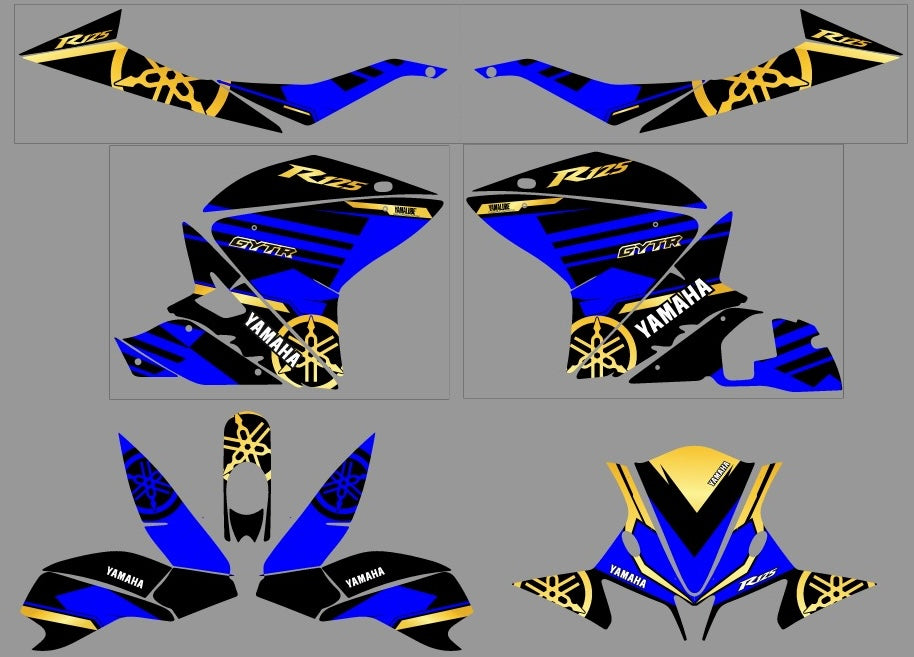 graphics kit YAMAHA YZF R125 2008-2018 - RACE