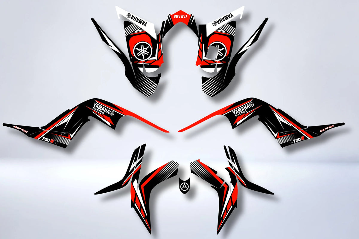 kit gráfico Yamaha YFM 700 RAPTOR 2006-2012 - VERMELHO