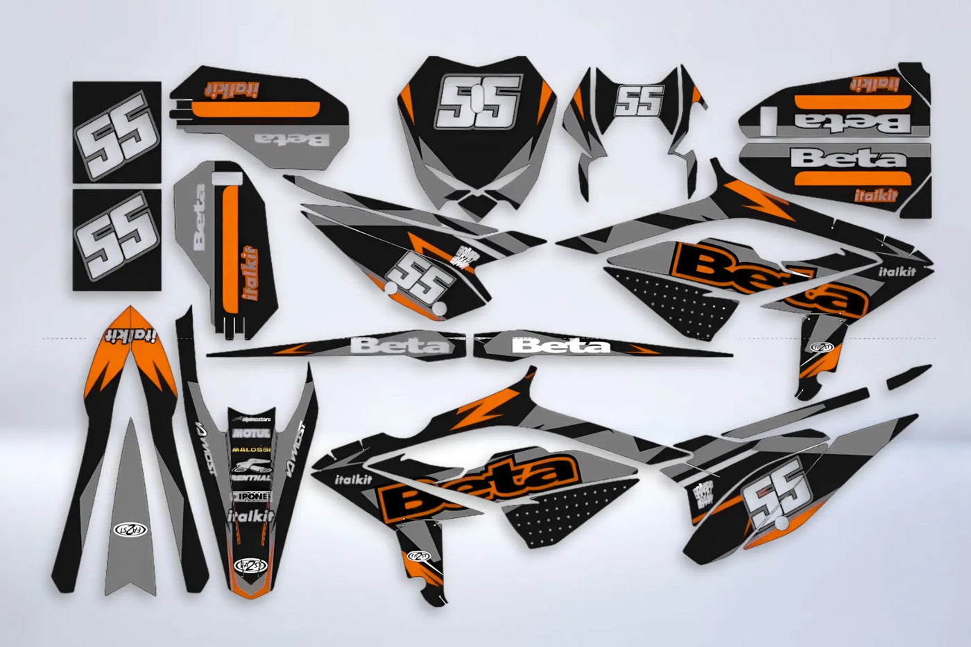 Beta 50 RR 2021-2025 Deco Kit - NEON