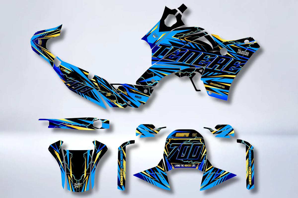 kit grafiche YAMAHA 700 TENERE - GOLD (cromo o olografico consigliato)