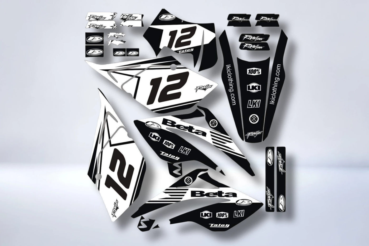 graphics kit BETA 50 RR 2006-2010 - BLACK AND WHITE