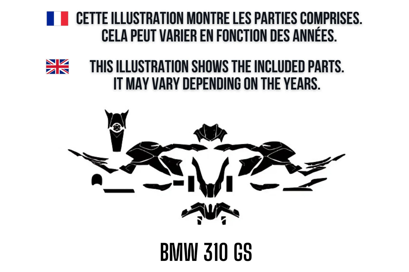 BMW 310 GS graphics kit 100% custom