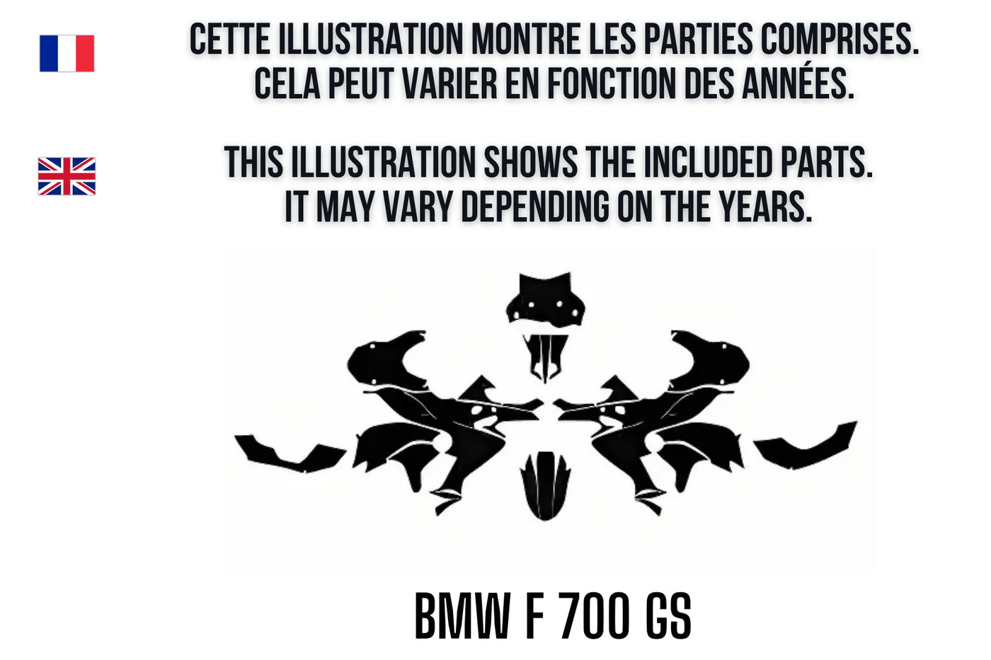 BMW F 700 GS graphics kit 100% custom