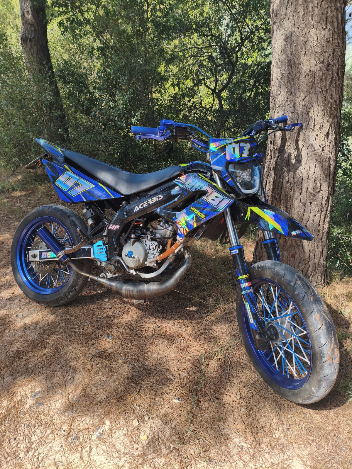Dekorationskit DERBI DRD RACING 2004-2009 - GELB BLAU