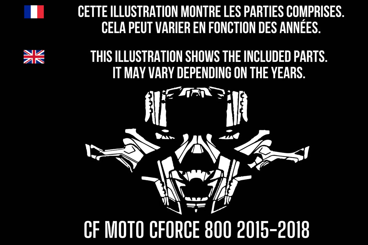 Kit gráfico CF MOTO CFORCE 800 (2015-2018) 100% personalizado