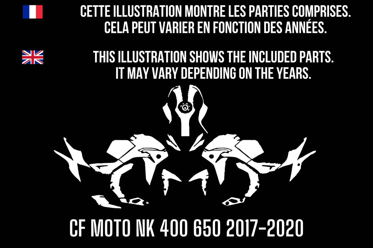 CF MOTO NK 400 650 2017-2020 graphics kit 100% custom