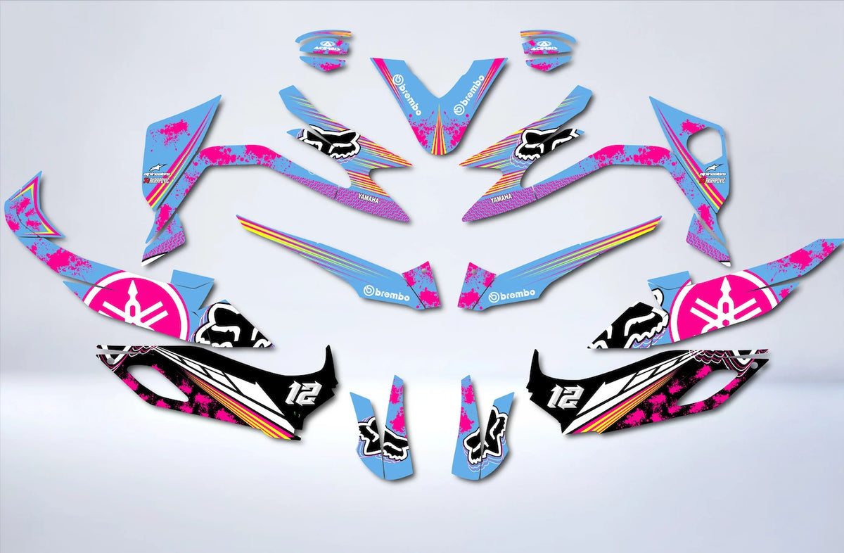 Graphics kit TRICITY 300 2024 - BLUE PINK