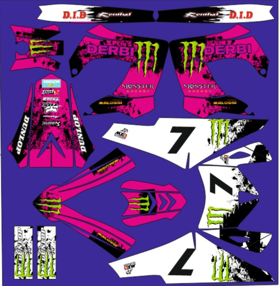 kit grafiche DERBI carenature Victoria Bull Tun'R - MONSTER