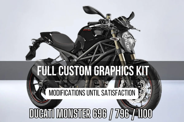 Ducati Monster 696 / 796 / 1100 (2008-2014) Deco Kit 100% customized