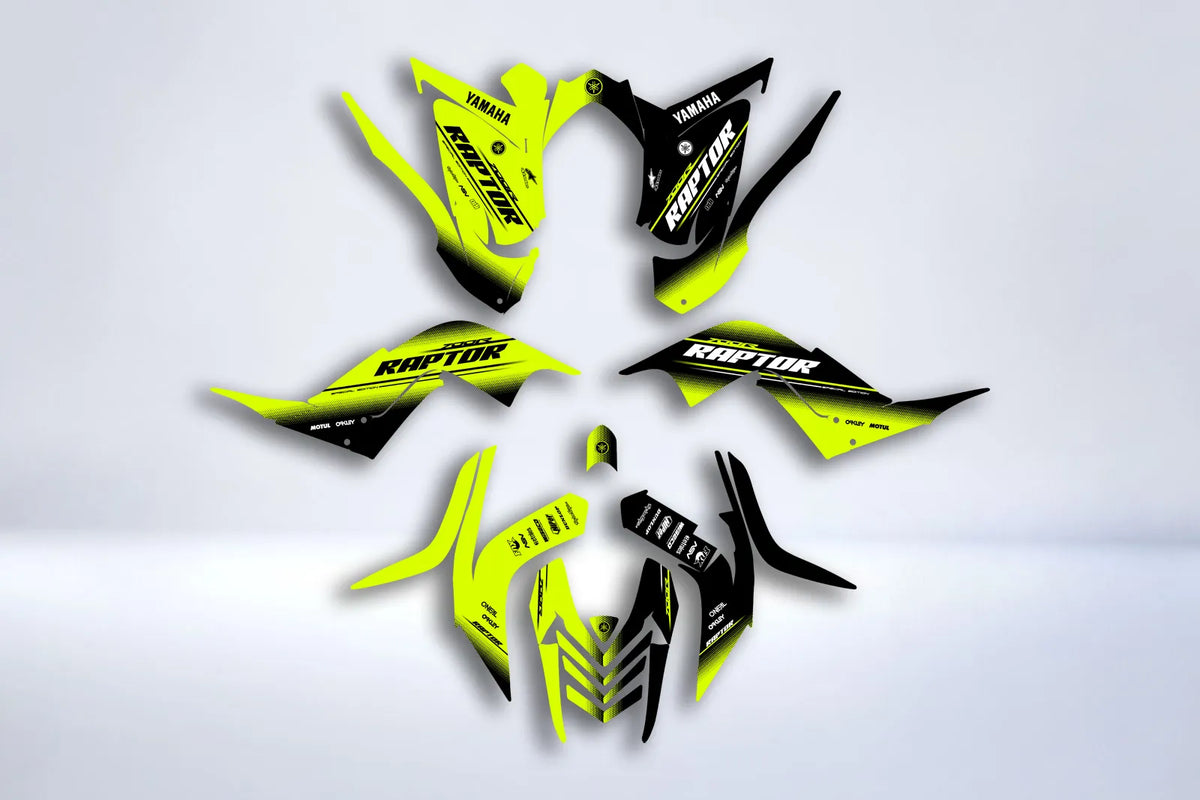 Kit déco Yamaha YFM 700 RAPTOR 2006-2012 - BLACKLUME
