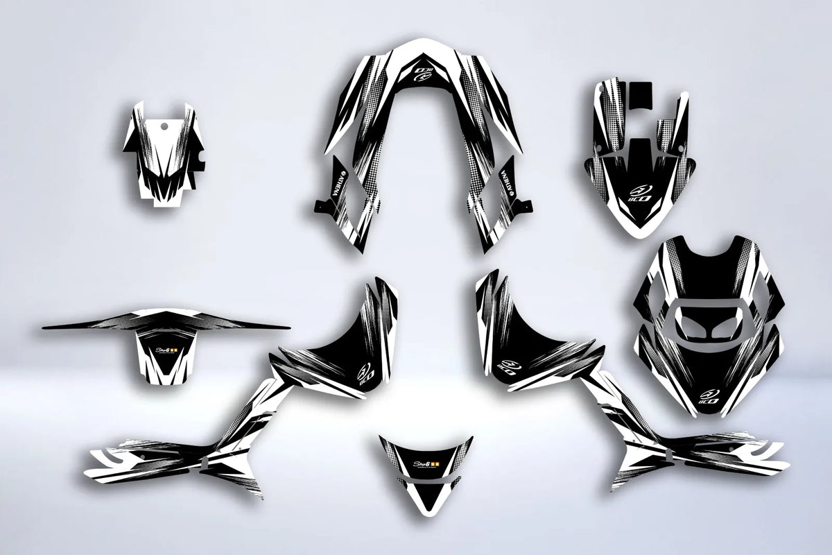 graphics kit MBK Booster BCD 2008 - BLACK AND WHITE