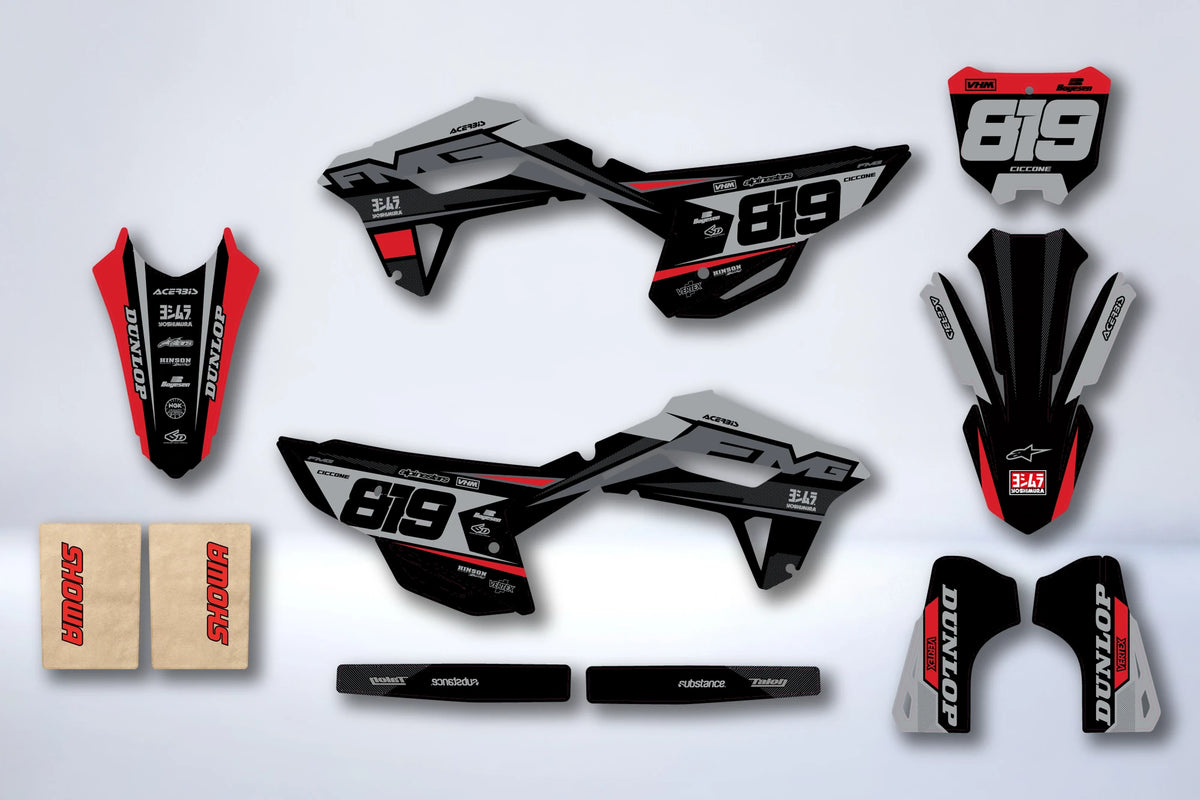 Dekor-Kit HONDA CRF 250 2022-2024 & CRF 450 2021-2024 - DELMOS