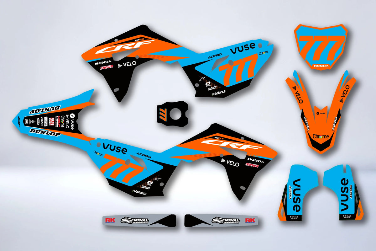 Dekor-Kit HONDA CRF 450 2017-2020 CRF 250 2018-2021 - IROPEX