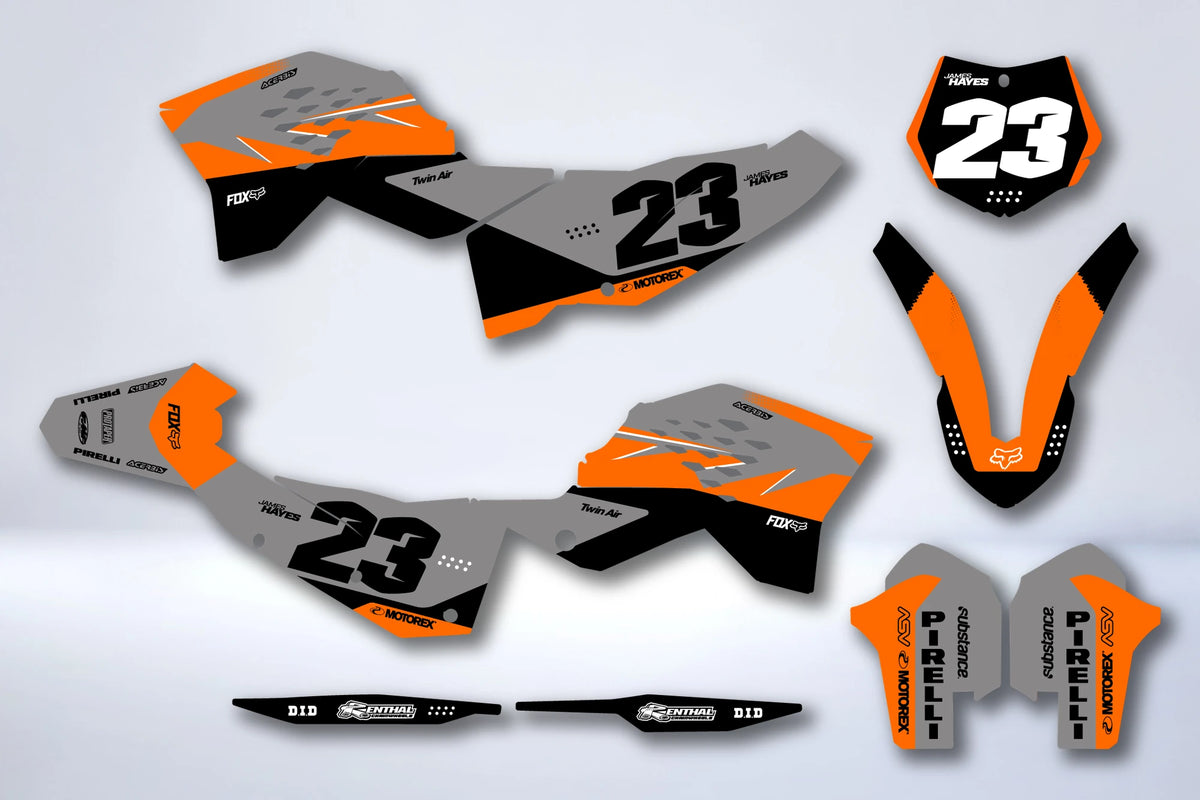 Graphics kit KTM EXC EXC-F SX SX-F 2007-2011 - PYRLOR