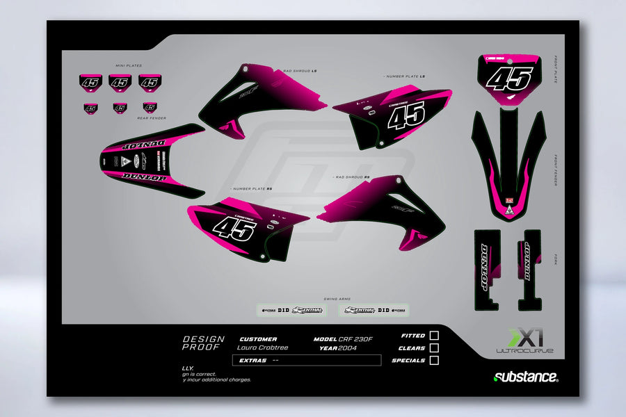 Kit déco HONDA CRF 150 F / 230 F 2002-2014 KENMAX