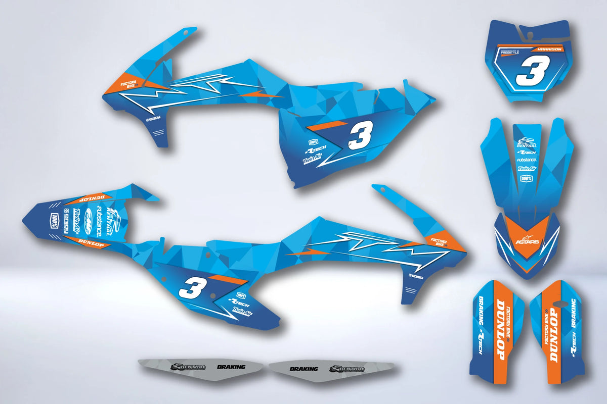Kit de adhesivos KTM EXC EXC-F SX SX-F 2016-2019 - LYRDOR