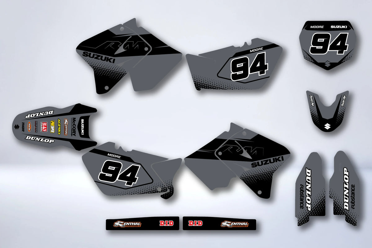 Graphics kit SUZUKI RM 125-250 2001-2012 - TITANE