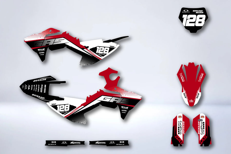 Kit grafiche GASGAS MC 50 2024-2025 & MC-E3 + MC-E5 2025-2026 - CARDINAL