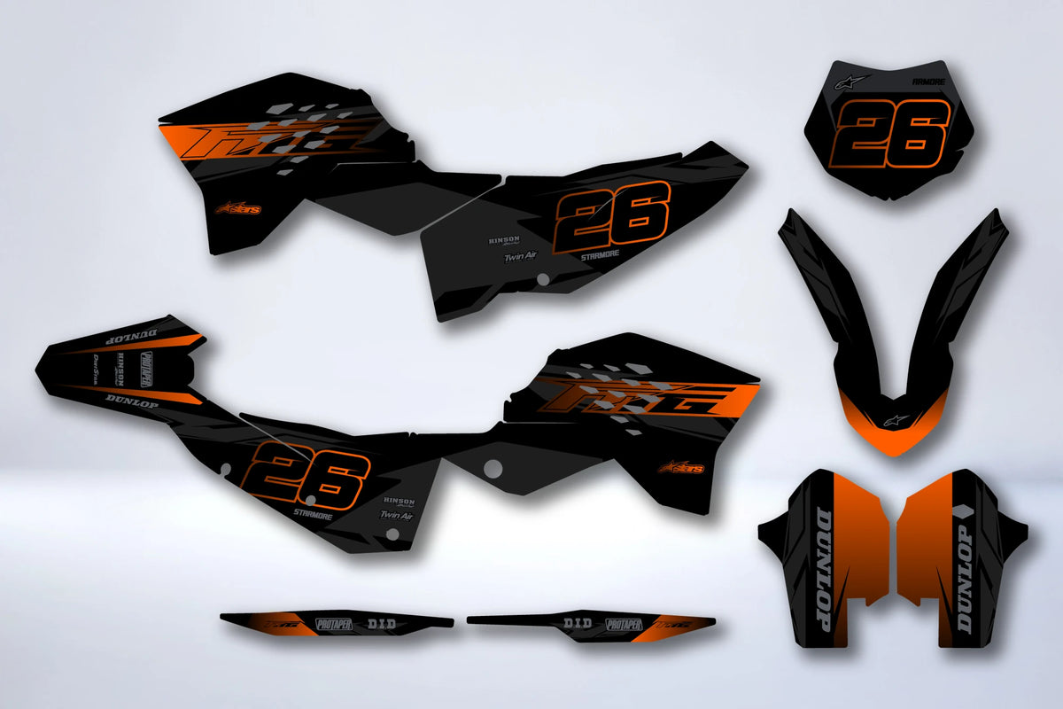 Kit grafiche KTM EXC EXC-F SX SX-F 2007-2011 - DELDAX