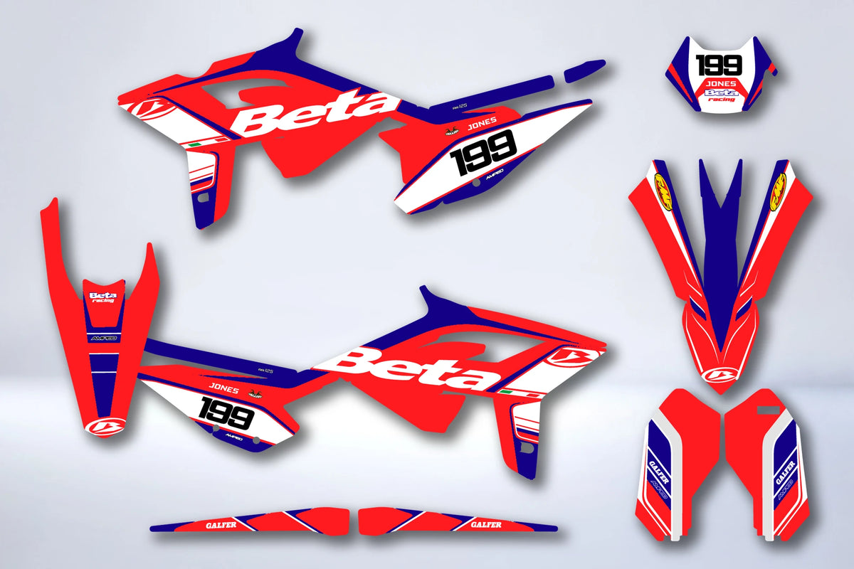 Kit autocolantes BETA RR Enduro 2023-2024 - VERMEIL