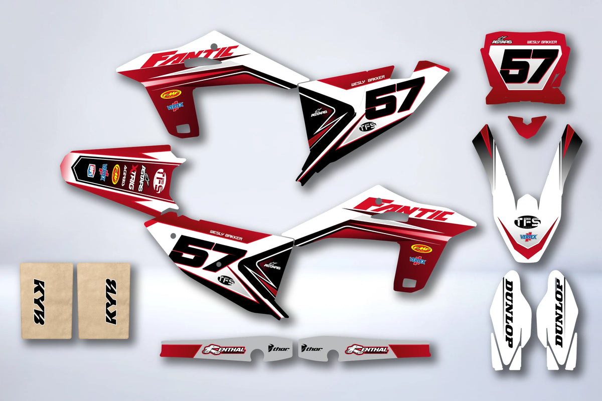 Kit de adhesivos FANTIC XX 125 / 250 2025-2026 - VERMILLON