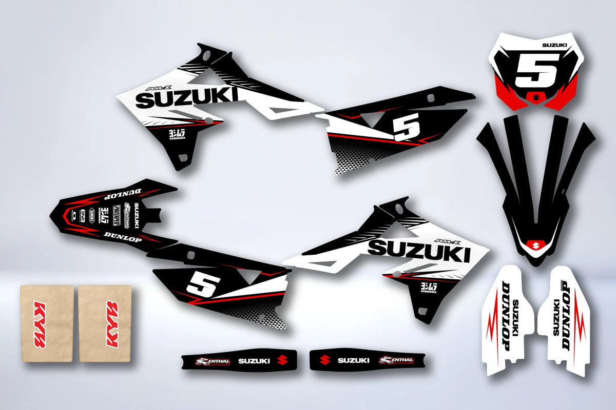 Graphics kit SUZUKI RM-Z 450 2018-2025 & RM-Z 250 2019-2025 - CRAMOISI