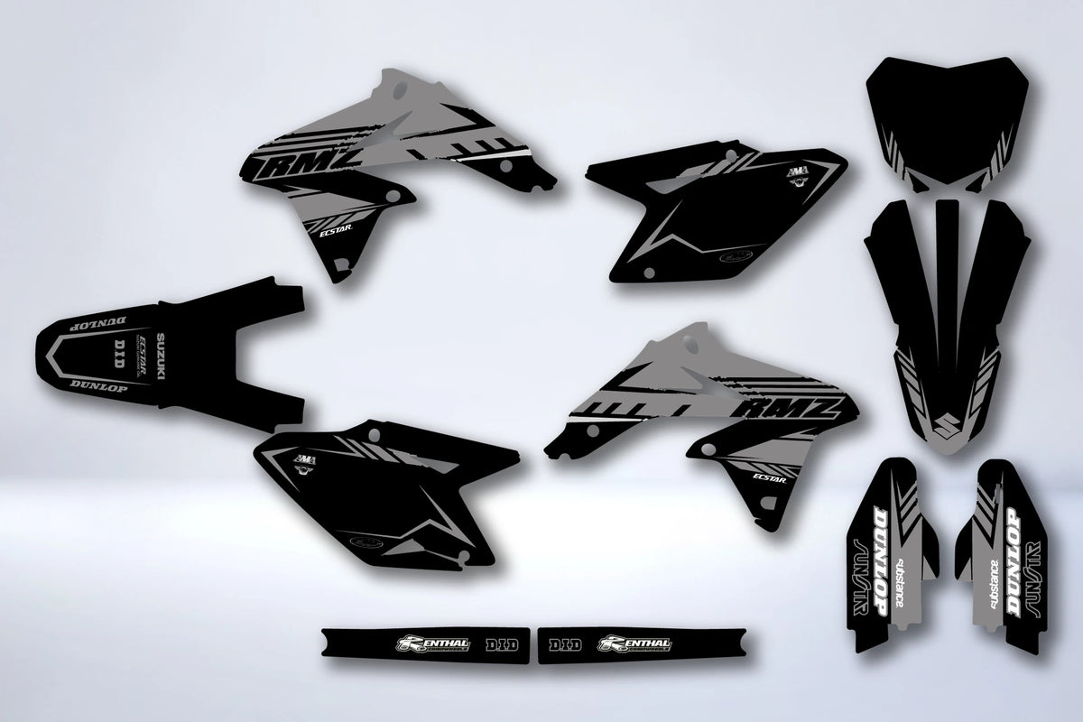 Kit de adhesivos SUZUKI RMZ 450 2008-2017 - ANTHRACITE