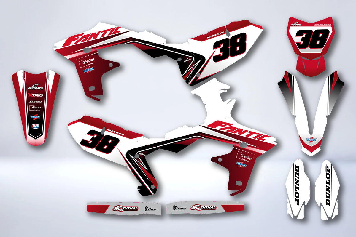 Kit Déco FANTIC XXF 250 / 450 2021-2024 - VERMILLON