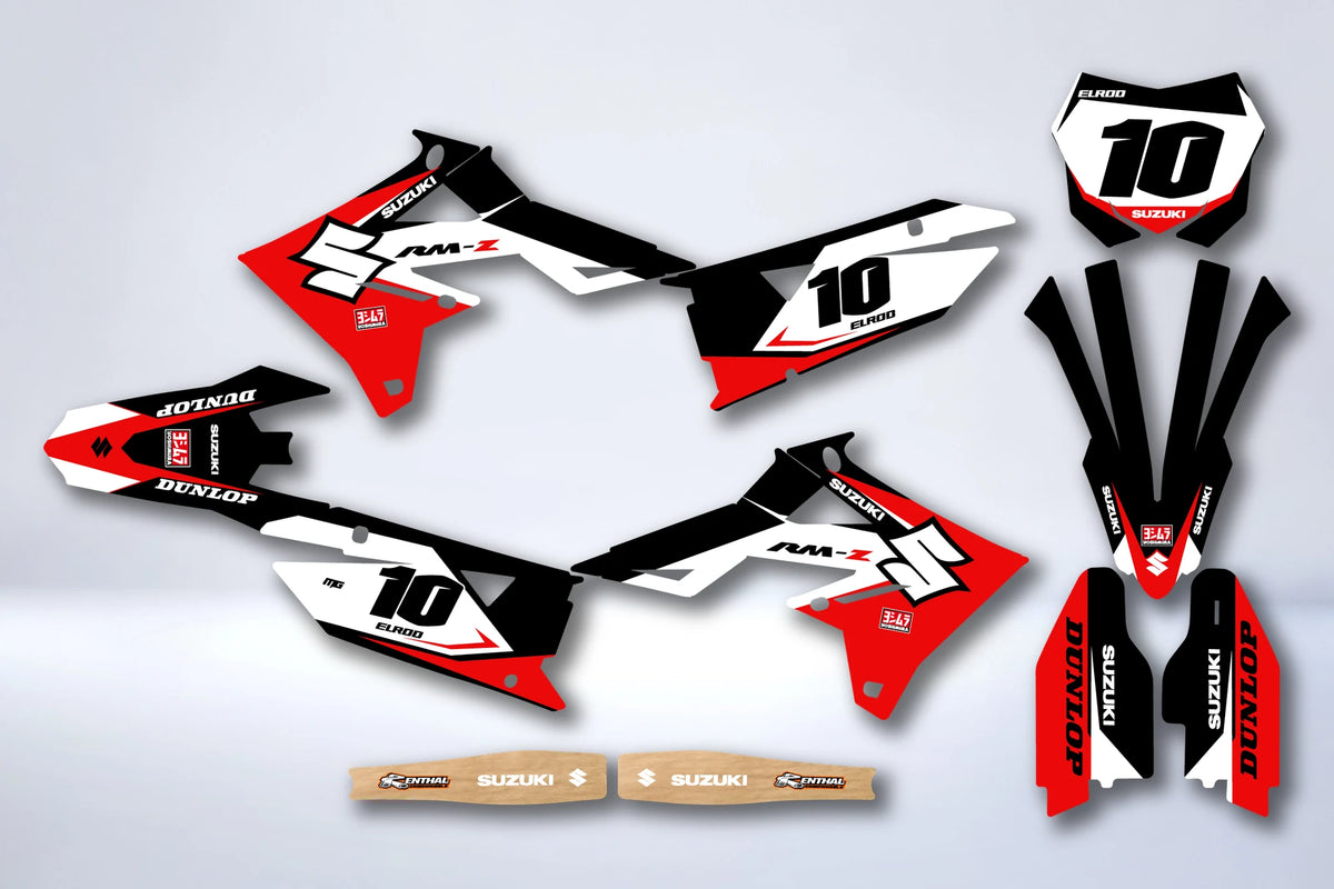 Kit Déco SUZUKI RM-Z 450 2018-2025 & RM-Z 250 2019-2025 - ÉCARLATE