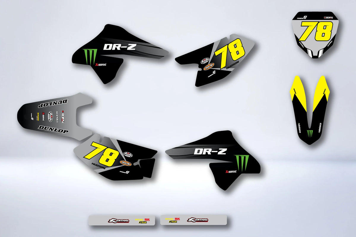 Kit Déco SUZUKI DR-Z 125 2008-2025 - ÉBÈNE