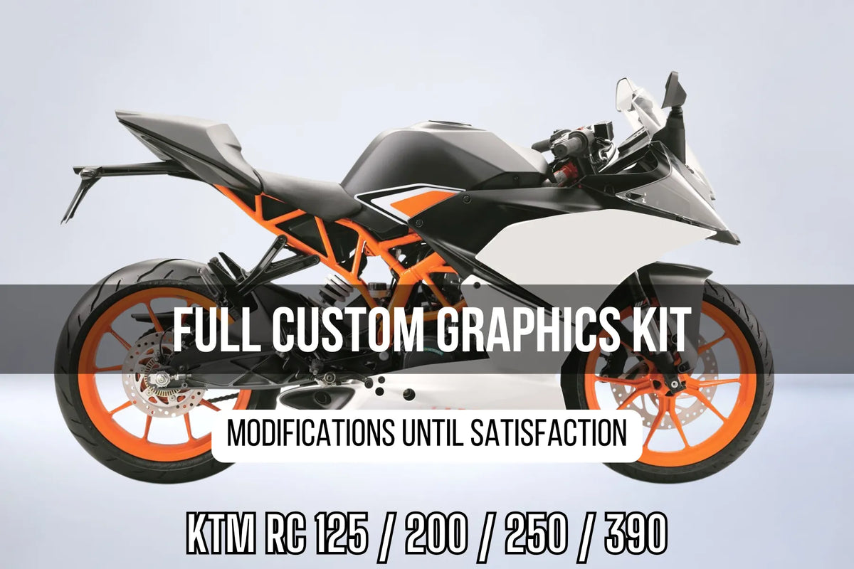 Kit Déco KTM RC 125 / 200 / 250 / 390 100% personnalisé