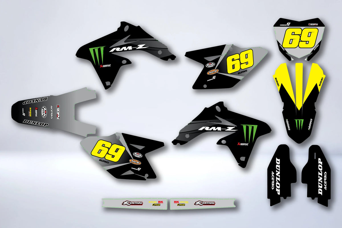 Kit Déco SUZUKI RMZ 450 2008-2017 - ÉBÈNE