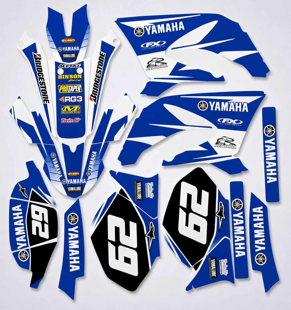 kit gráfico Yamaha DT 50 2003-2020 - RÉPLICA YZ