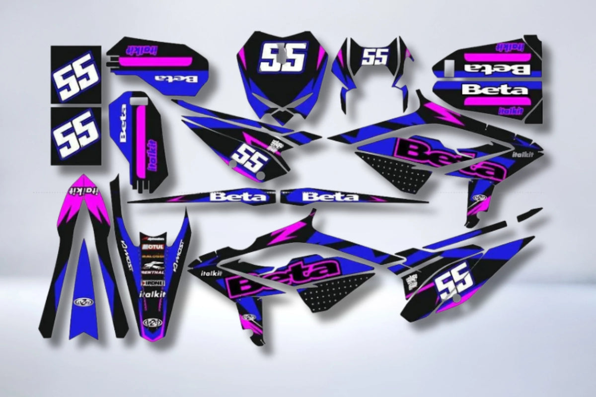 Beta 50 RR 2021-2025 Deco Kit - PINK & BLUE