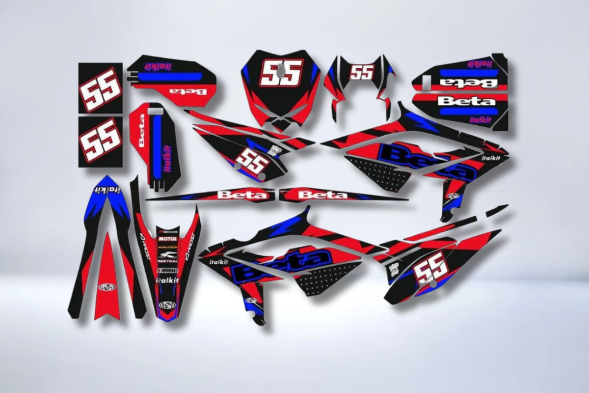 Kit Déco Beta 50 RR 2021-2025 - RED & BLUE