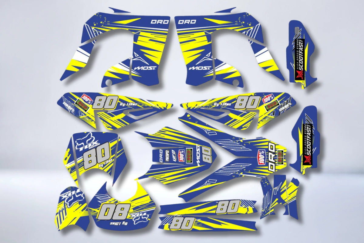 graphics kit DERBI DRD PRO - BLUE YELLOW