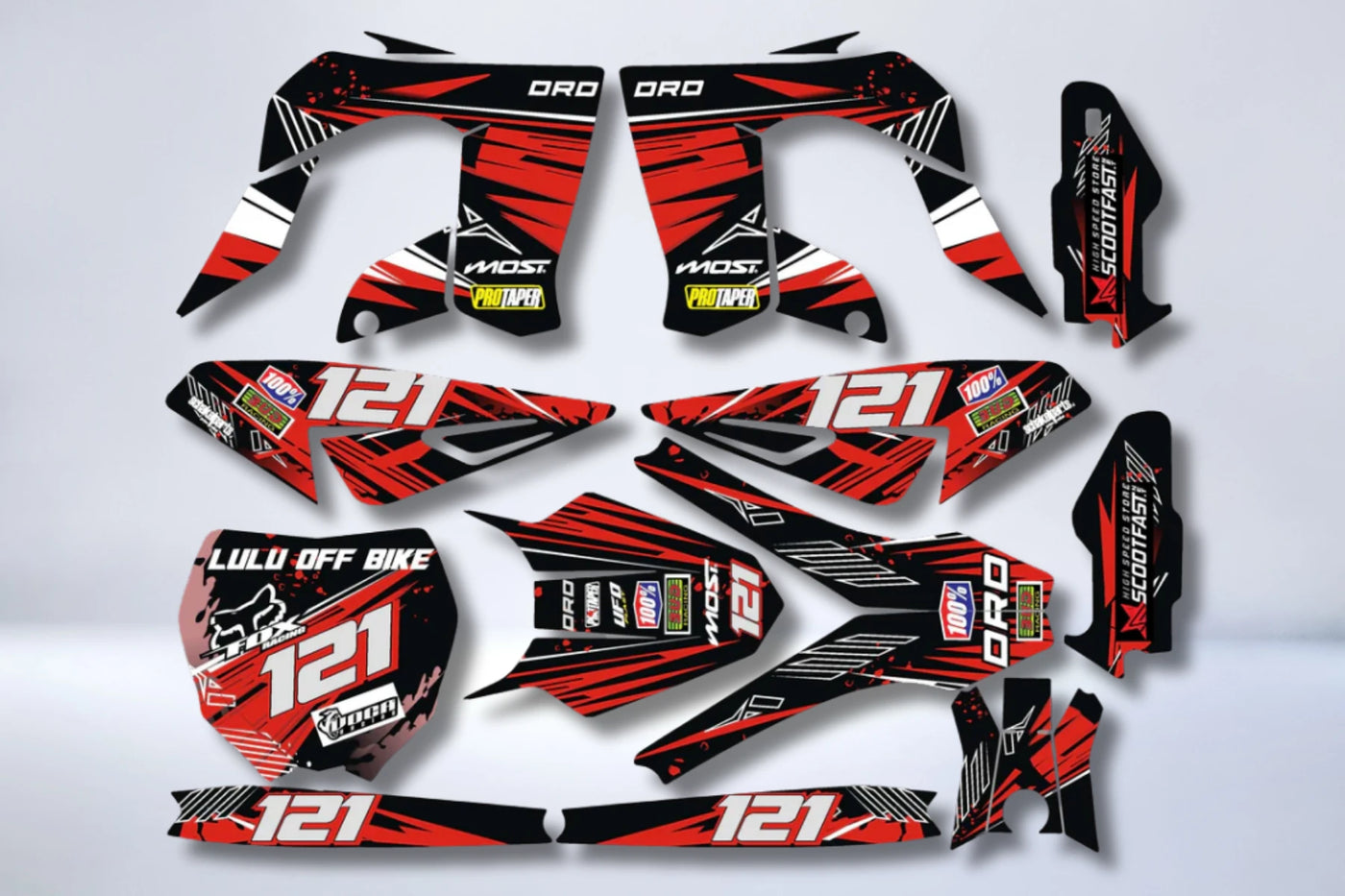 kit gráfico DERBI DRD PRO RED FACTORY